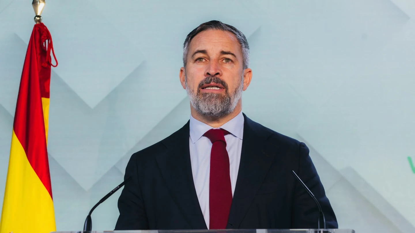 El presidente de Vox, Santiago Abascal, este lunes El presidente de Vox, Santiago Abascal, este lunes