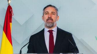 El presidente de Vox, Santiago Abascal, este lunes