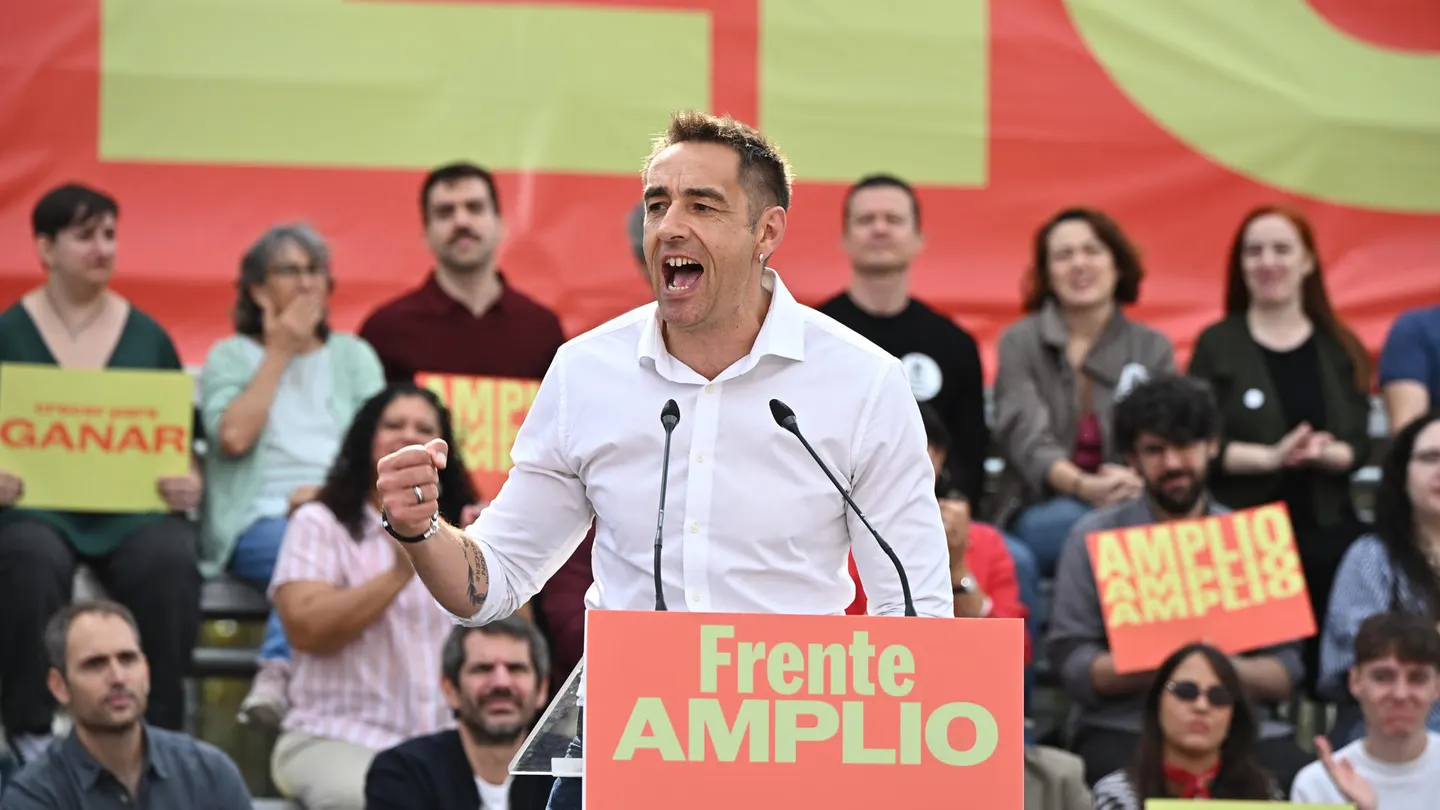 El candidato de Frente Amplio por Madrid, Emilio Delgado, durante la presentación oficial de la candidatura el sábado en Madrid. El candidato de Frente Amplio por Madrid, Emilio Delgado, durante la presentación oficial de la candidatura el sábado en Madrid.