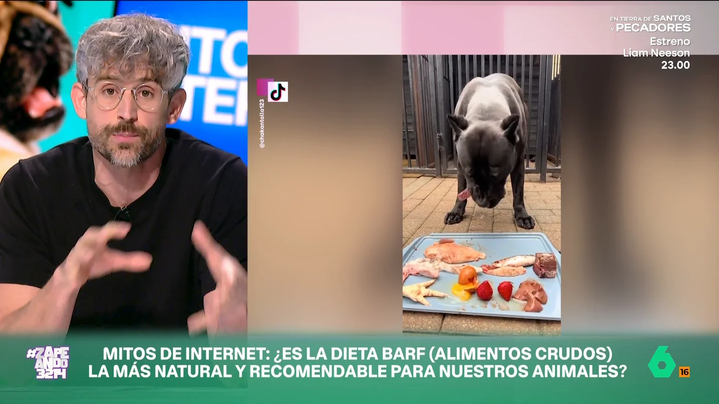 El veterinario Víctor Algra analiza la dieta BARF para las mascotas Víctor Algra habla de la dieta BARF, basada en alimentos crudos, que triunfa en internet. El veterinario advierte de que representa riesgos para nuestras mascotas como parásitos o "bacterias resistentes a antibióticos".