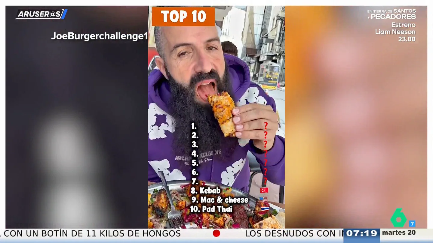 El top 10 de platos típicos por los que merece la pena viajar, según Joe Burguerchallenge: "1, España y 2, Argentina, como en el fútbol" El top 10 de platos típicos por los que merece la pena viajar, según Joe Burguerchallenge: "1, España y 2, Argentina, como en el fútbol"