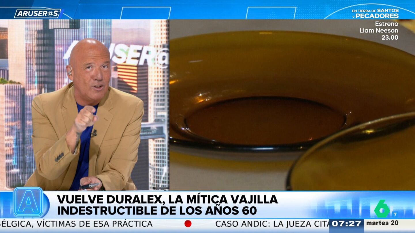 Alfonso Ar&uacute;s celebra la vuelta de la m&iacute;tica vajilla Duralex: "Estoy muy feliz"