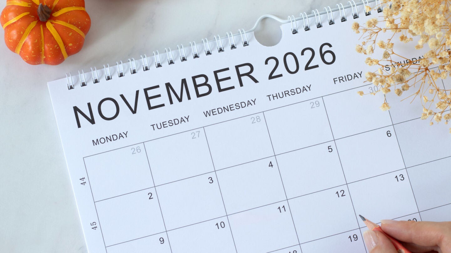 Calendario noviembre 2026