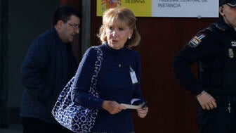 La expresidenta de la Comunidad de Madrid Esperanza Aguirre tras declarar como testigo en el juicio del caso Lezo
