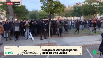 Cargas policiales en Zaragoza.