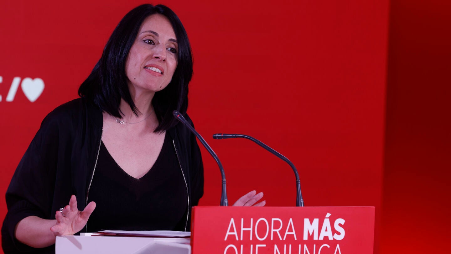 Foto de archivo de la secretaria de Organizaci&oacute;n del PSOE, Rebeca Torr&oacute;, durante una rueda de prensa en la sede de Ferraz.