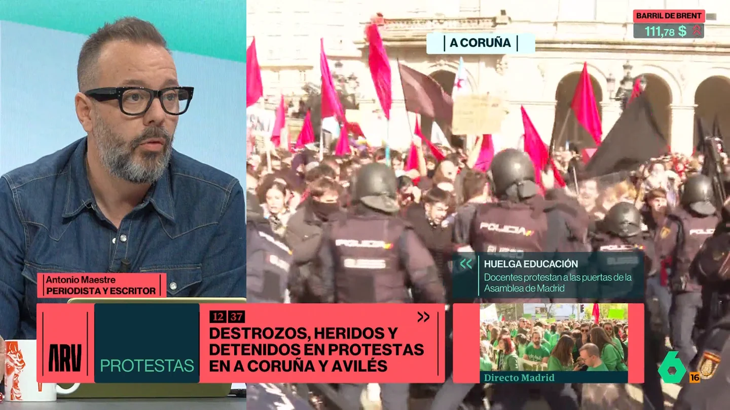 Maestre, sobre los altercados en Coruña: "Últimamente vemos que la Policía no respeta el derecho a la protesta de ciertos colectivos" Maestre, sobre los altercados en Coruña: "Últimamente vemos que la Policía no respeta el derecho a la protesta de ciertos colectivos"