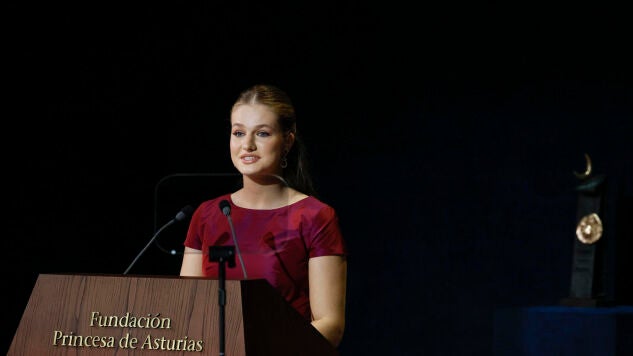 La princesa Leonor en la entrega de los Premios Princesa de Asturias.