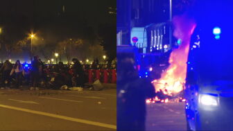 Cargas policiales en Barcelona. 