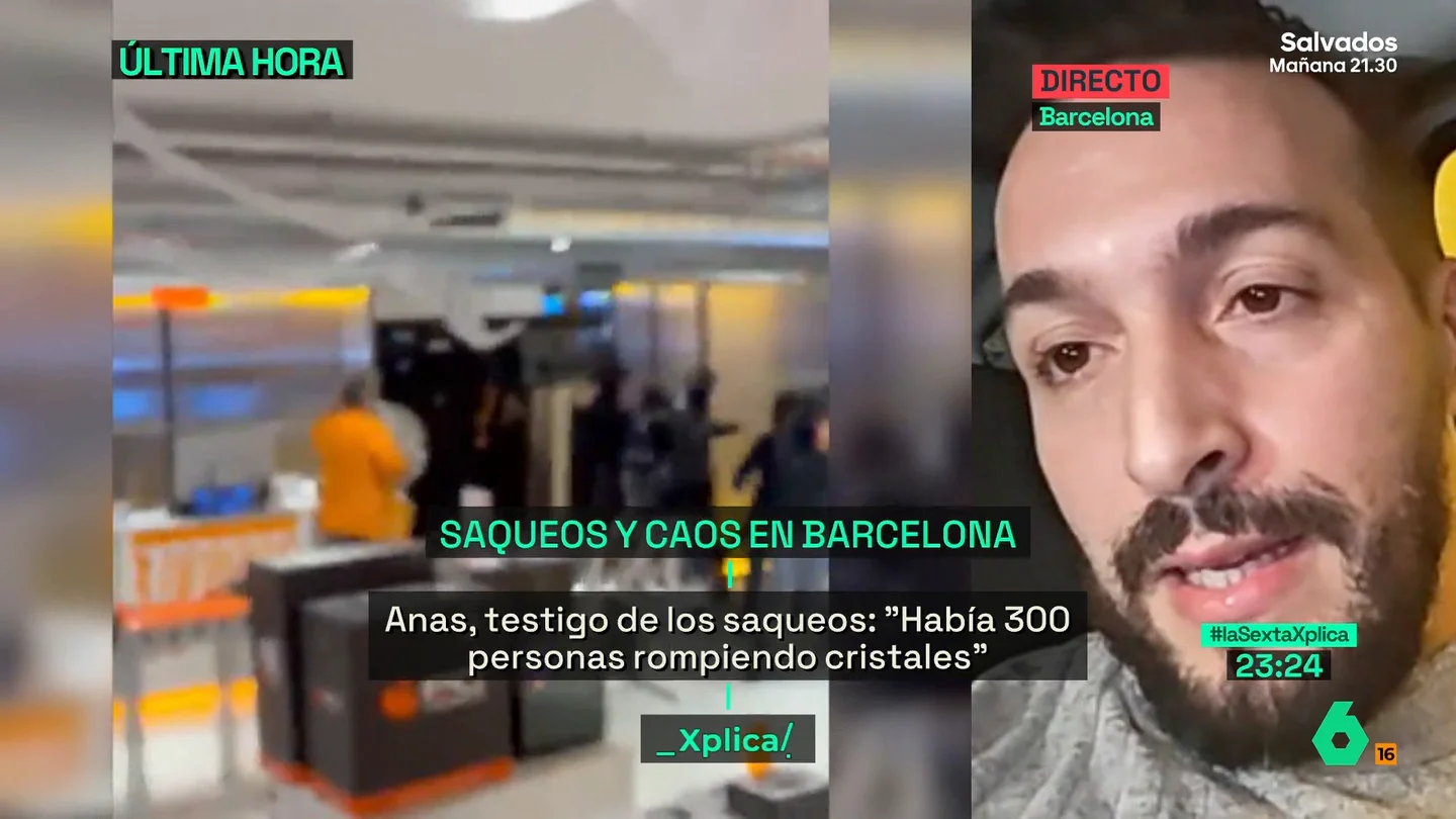 Anas, testigo de los disturbios de Barcelona Anas, testigo de los disturbios de Barcelona