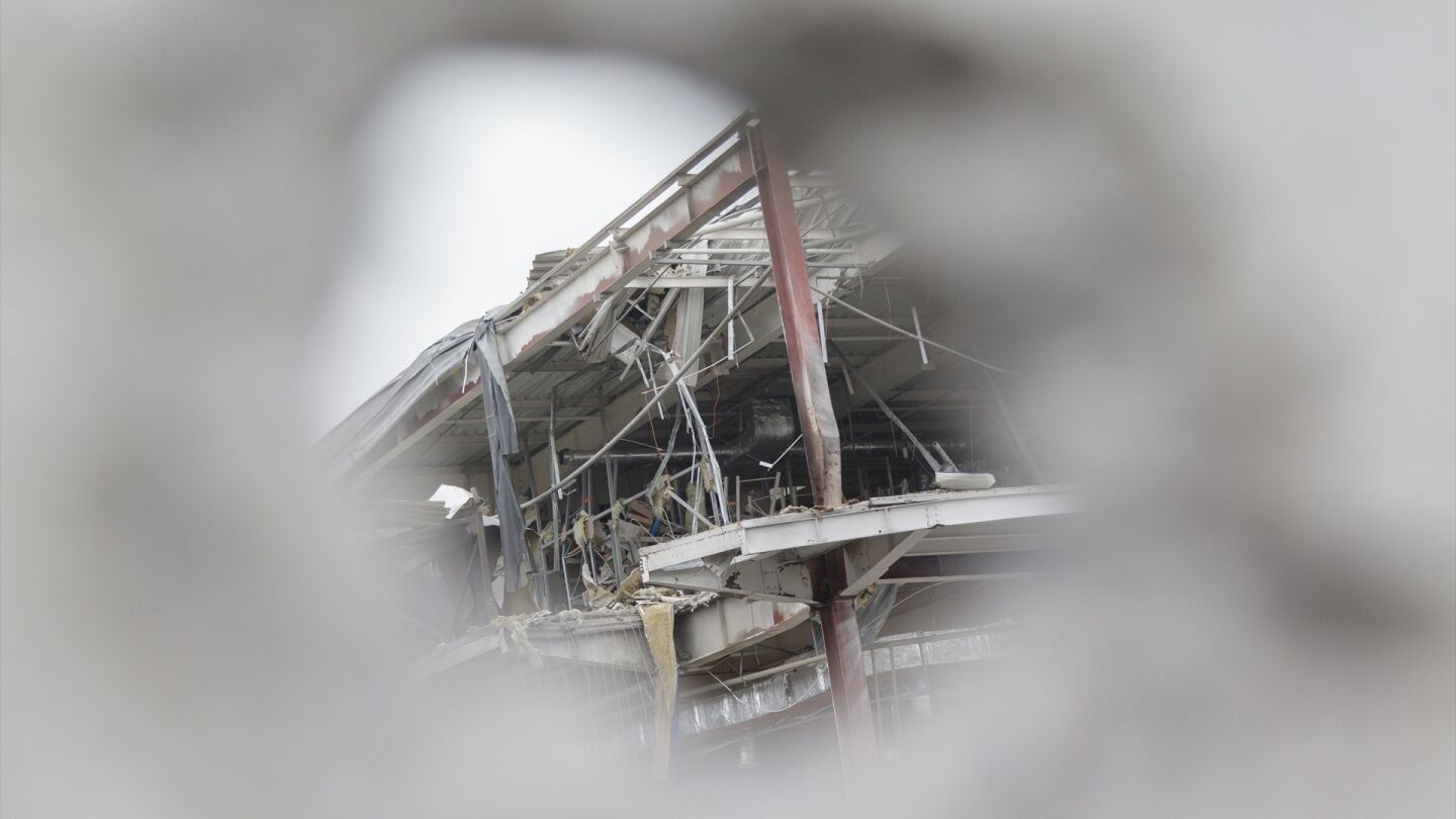 Edificio destruido por la guerra de Ucrania