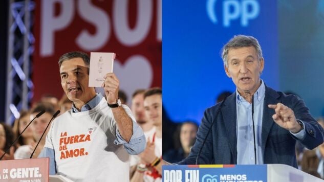 Pedro S&aacute;nchez y Alberto N&uacute;&ntilde;ez Feij&oacute;o