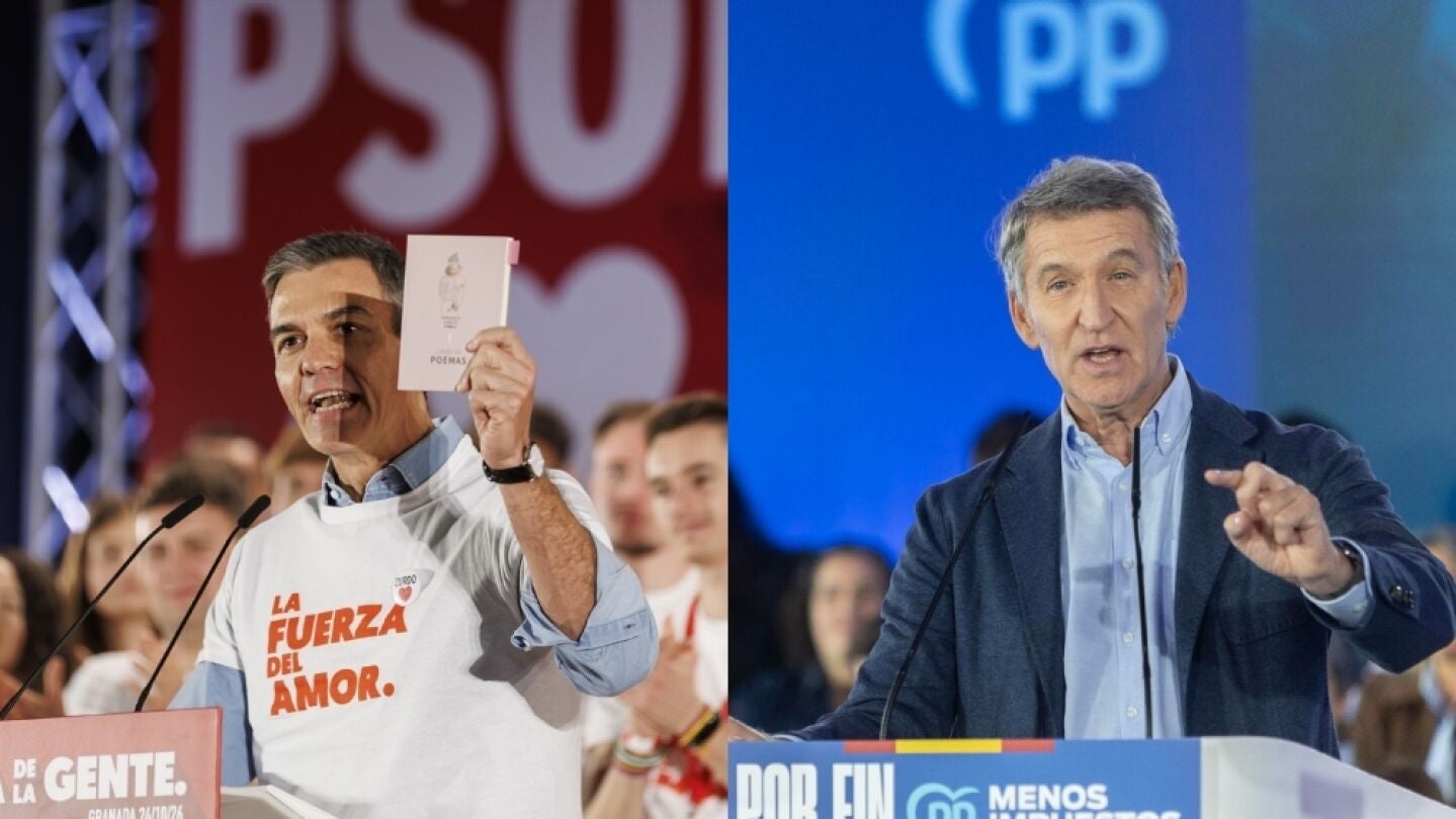 Pedro S&aacute;nchez y Alberto N&uacute;&ntilde;ez Feij&oacute;o