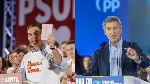 Pedro S&aacute;nchez y Alberto N&uacute;&ntilde;ez Feij&oacute;o