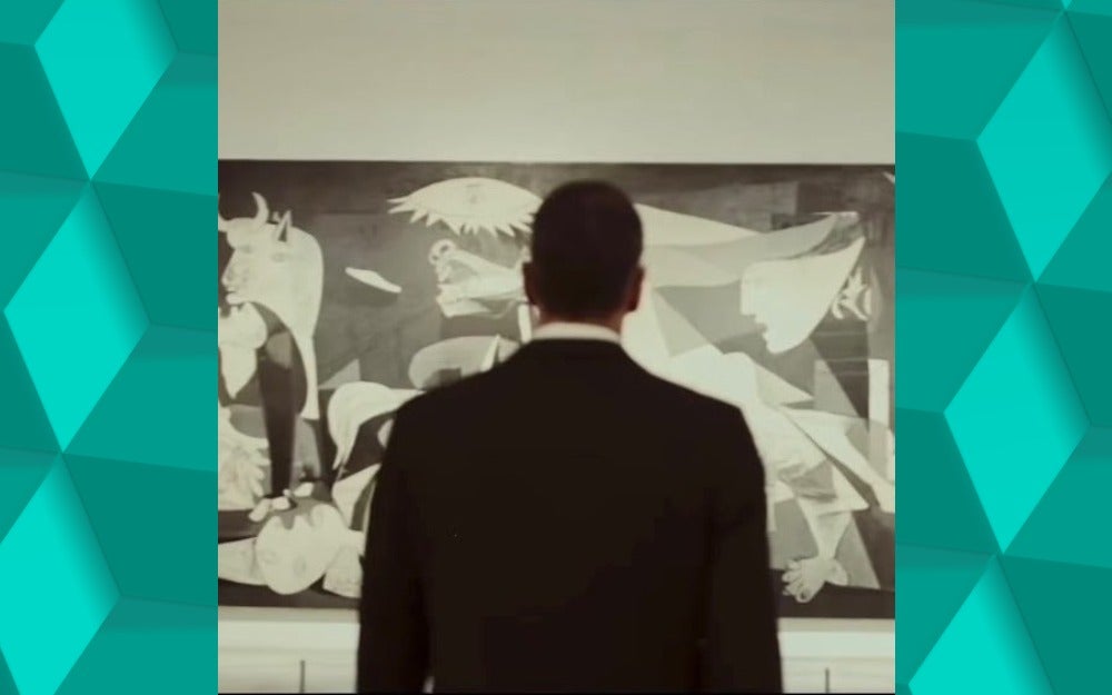 Sánchez abandera un discurso pacifista inspirado en El Guernica ...