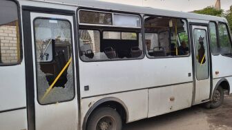Ataque ruso contra un autob&uacute;s en Jers&oacute;n, Ucrania