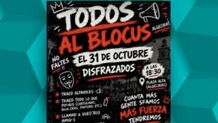 Cartel de convocatoria del 'Blocus' para el 31 de octubre