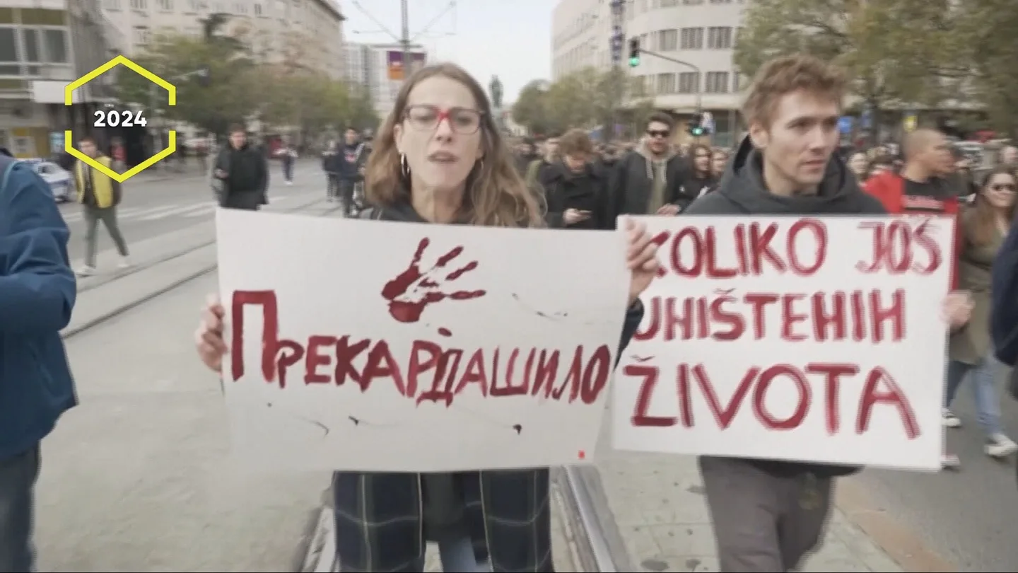 Un derrumbe tras unas obras opacas en un gobierno corrupto: así nació la Lista de Estudiantes de Serbia Un derrumbe tras unas obras opacas en un gobierno corrupto: así nació la Lista de Estudiantes de Serbia