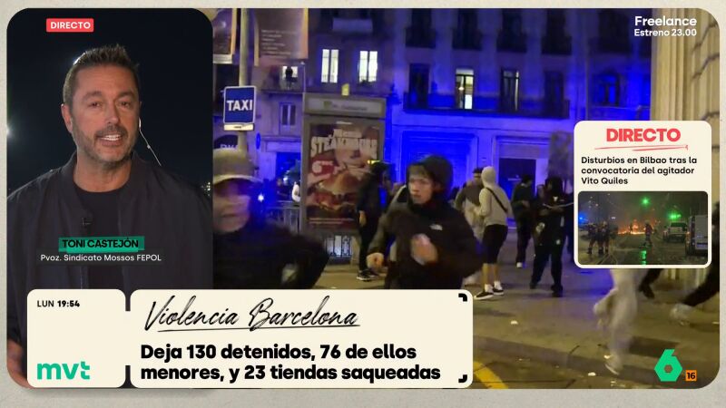 El portavoz del sindicado de los Mossos, sobre los disturbios de Barcelona: "No es que faltase previsi&oacute;n, sino que la previsi&oacute;n no era que fuese tan violenta"