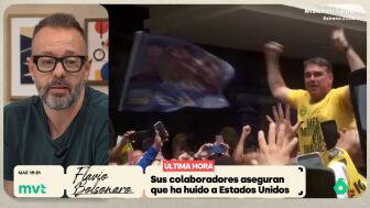 Antonio Maestre analiza la huida de Flavio Bolsonaro de la justicia brasile&ntilde;a, despu&eacute;s de que un juez le pidiera que entregara sus pasaportes por enfrentarse a delitos de corrupci&oacute;n y blanqeo. Seg&uacute;n fuentes de EEUU, aterrizar&iacute;a en unas horas en Miami.