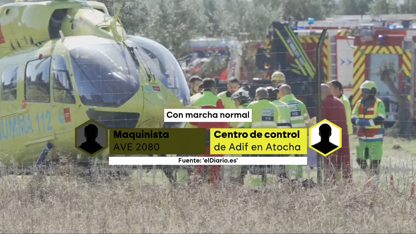 Extracto de una conversación entre el operario de Adif y el maquinista de Renfe. Extracto de una conversación entre el operario de Adif y el maquinista de Renfe.