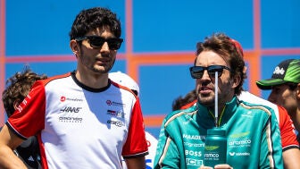 Esteban Ocon y Fernando Alonso