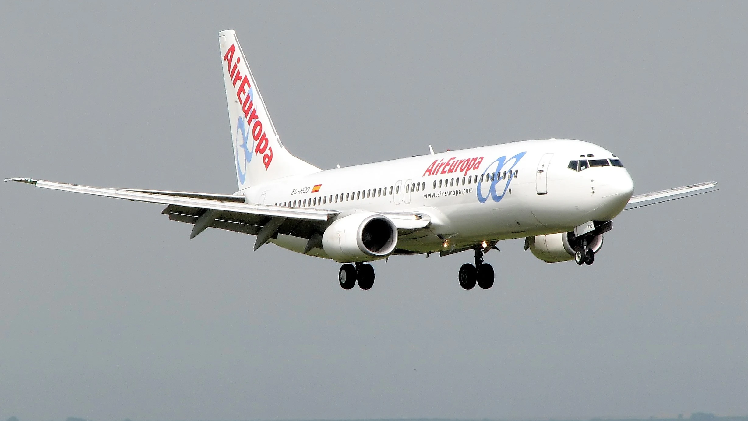 Un avión de Air Europa aterriza