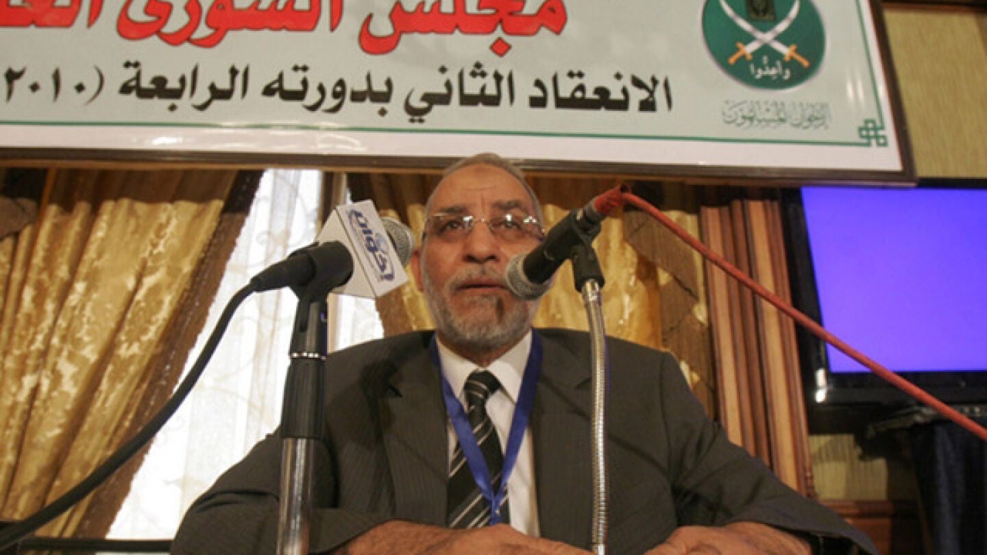  Mohamed Bad&iacute;a, el l&iacute;der espiritual del grupo ilegalizado Hermanos Musulmanes. 