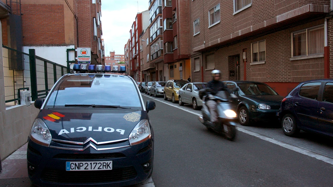 Un coche de la Policía Nacional en un suceso