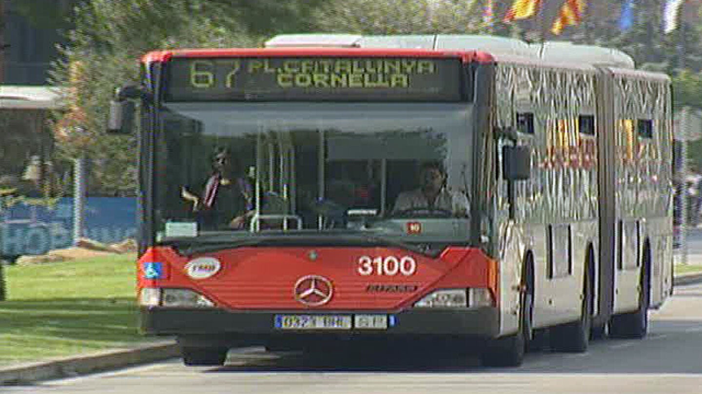 Un autob&uacute;s en Barcelona