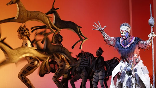 Imagen del musical de El rey León. Imagen del musical de El rey León.