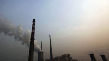 Vista de una central energética en China