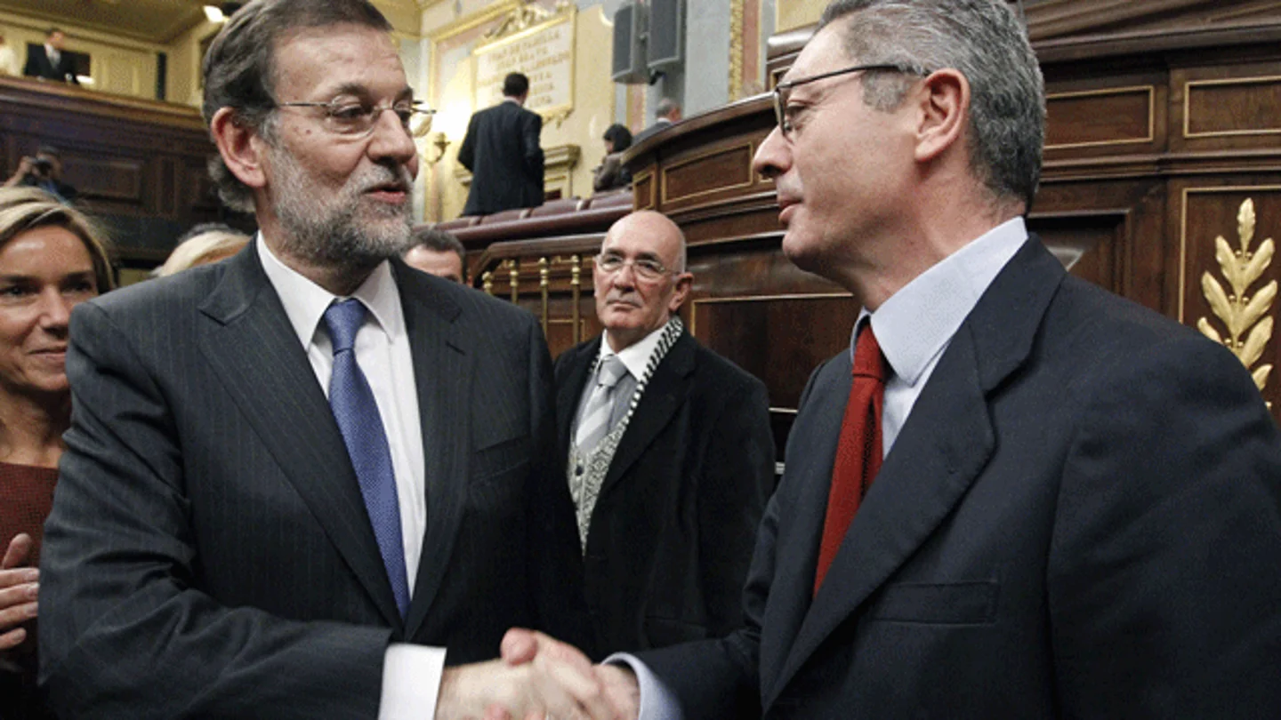 Rajoy, con Ruiz Gallardón Rajoy, con Ruiz Gallardón
