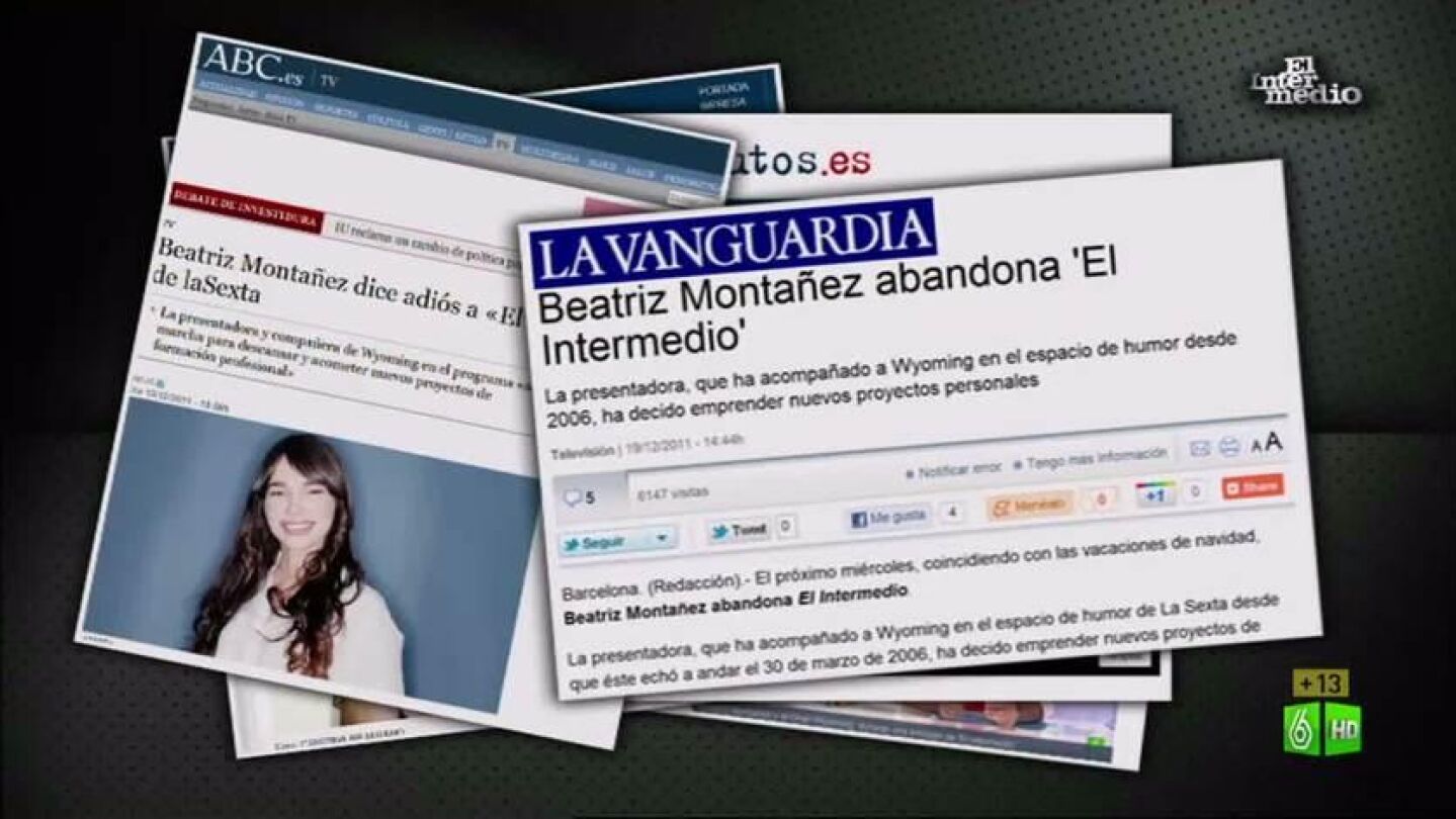 Imagen Beatriz Monta&ntilde;ez se despide de El Intermedio
