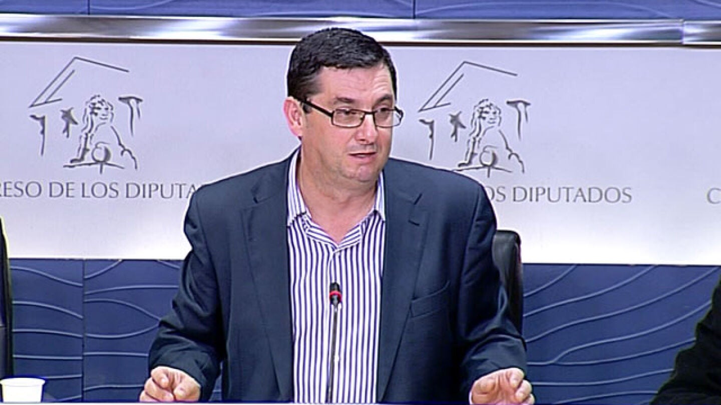 El portavoz de IU en el Congreso, Jos&eacute; Luis Centella