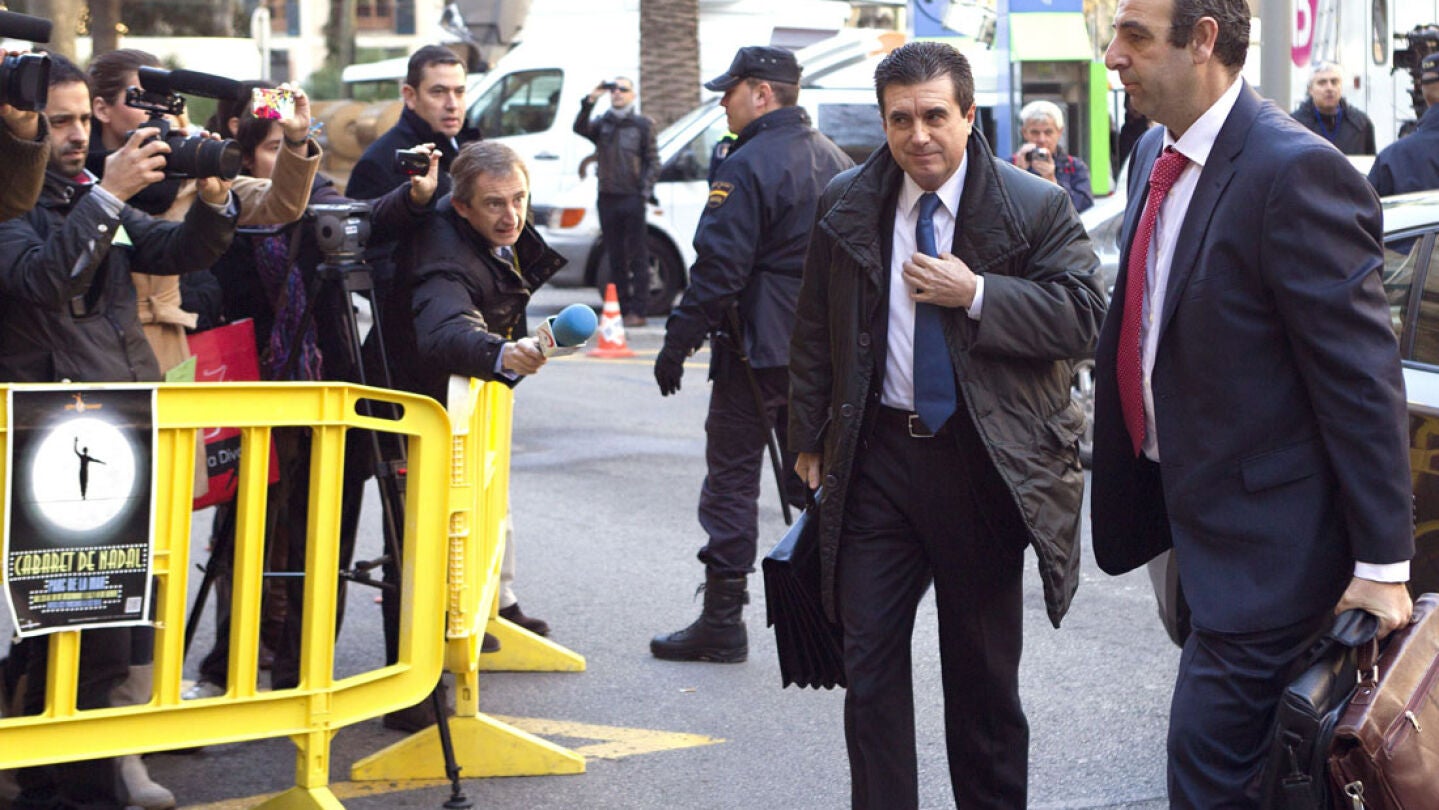 Jaume Matas a su llegada a los juzgados