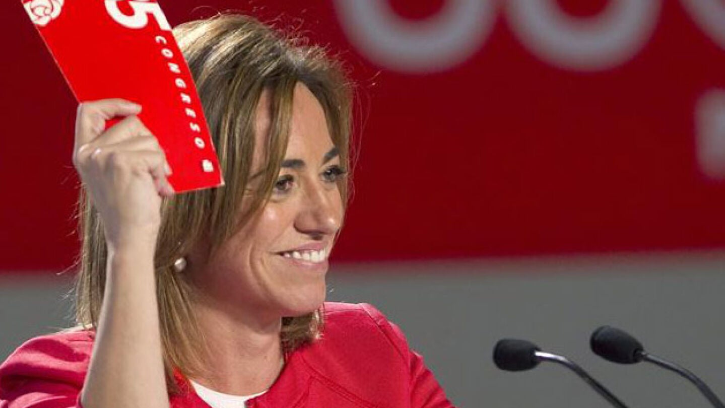Chac&oacute;n, durante su discurso en el Congreso