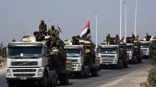 Tanques del ejército sirio durante una operación en Hama Tanques del ejército sirio durante una operación en Hama