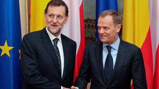 Mariano Rajoy y el primer ministro polaco, Donald Tusk