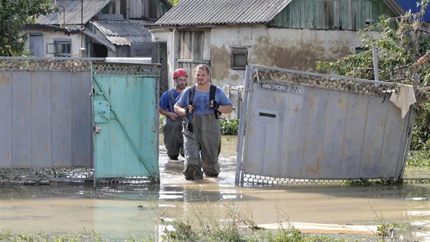 Imagen de una inundación en Rusia Imagen de una inundación en Rusia