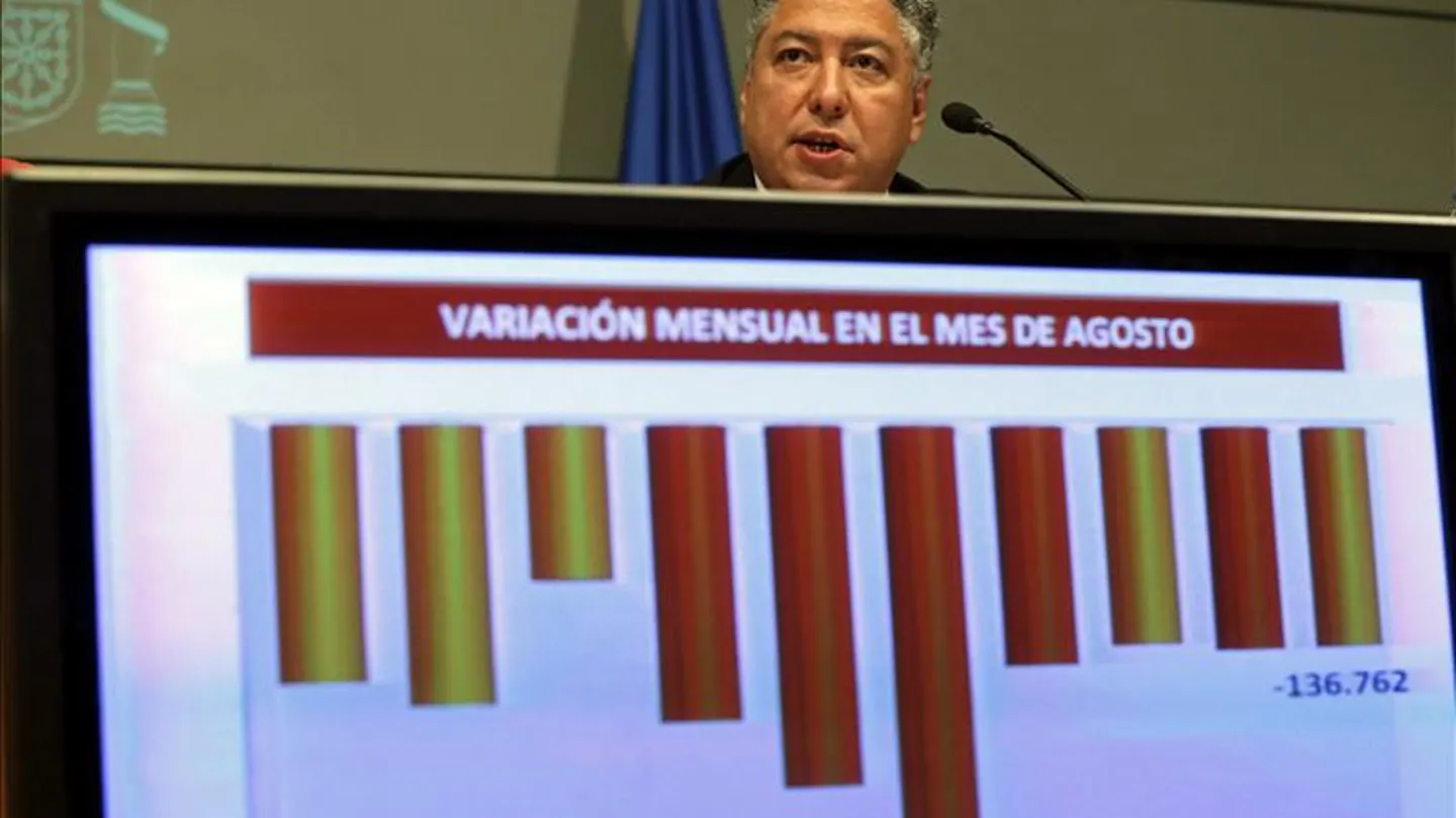 El secretario de Seguridad Social, Tomás Burgos, durante la rueda de prensa El secretario de Seguridad Social, Tomás Burgos, durante la rueda de prensa