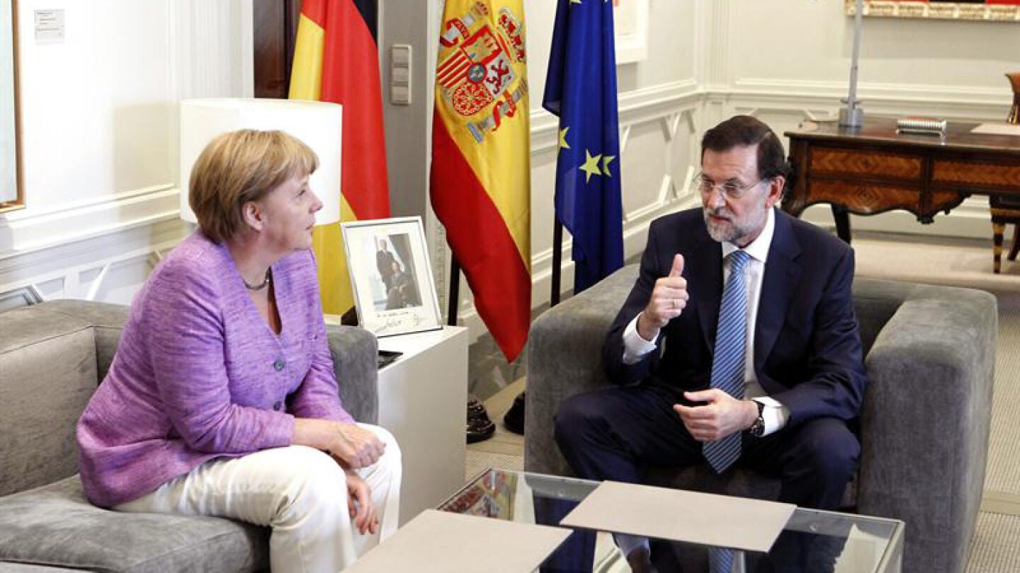 Reuni&oacute;n de Rajoy y Merkel