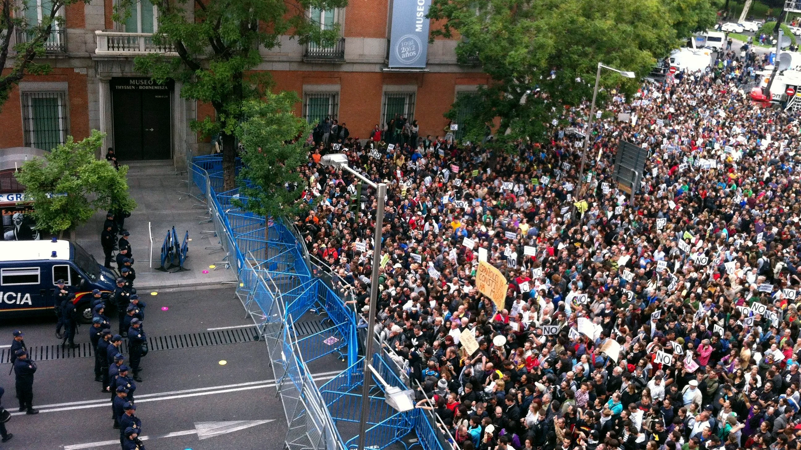 Manifestantes del 25S