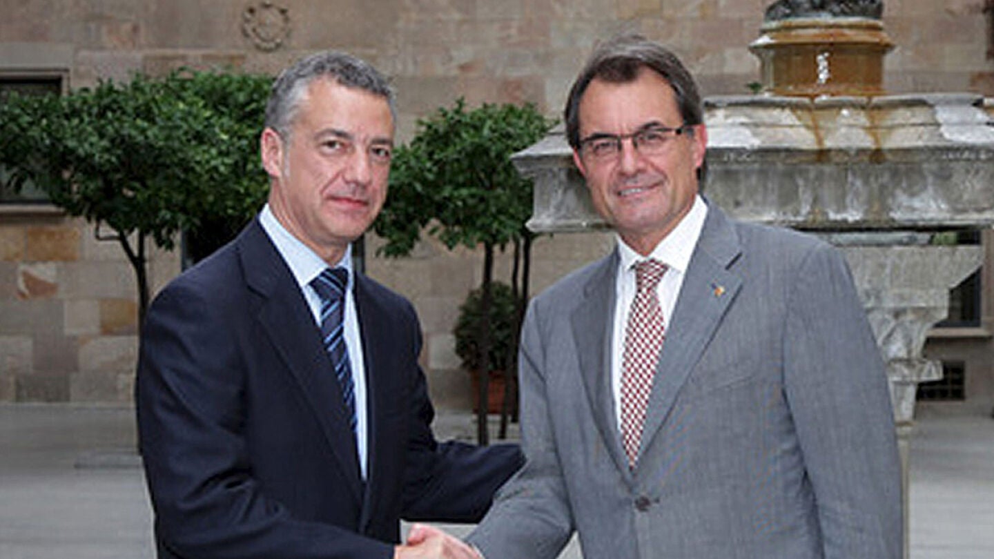 &Iacute;&ntilde;igo Urkullu, junto al presidente de la Generalitat, Artur Mas 