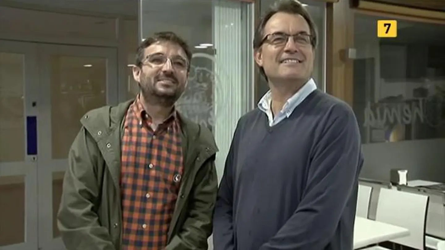 Jordi Évole junto a Artur Mas Jordi Évole junto a Artur Mas