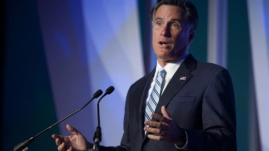 Mitt Romney durante un acto electoral. Mitt Romney durante un acto electoral.
