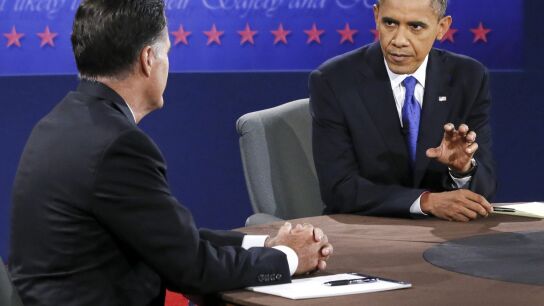 Obama y Romney en el &uacute;ltimo debate