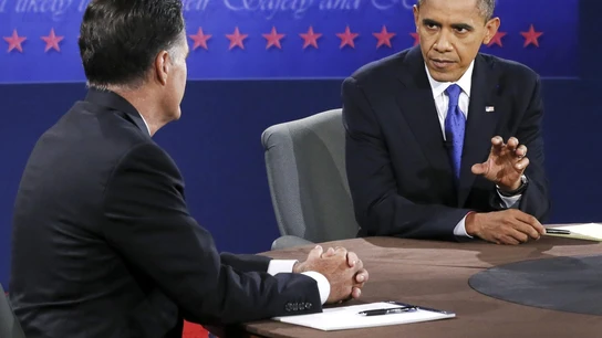 Obama y Romney en el último debate Obama y Romney en el último debate