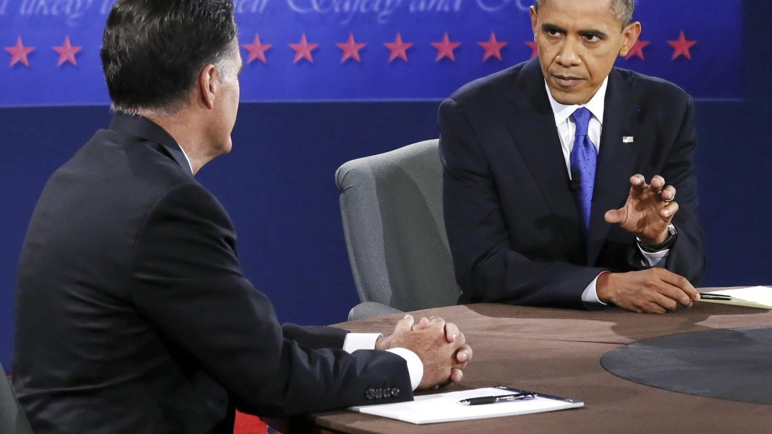 Obama y Romney en el último debate