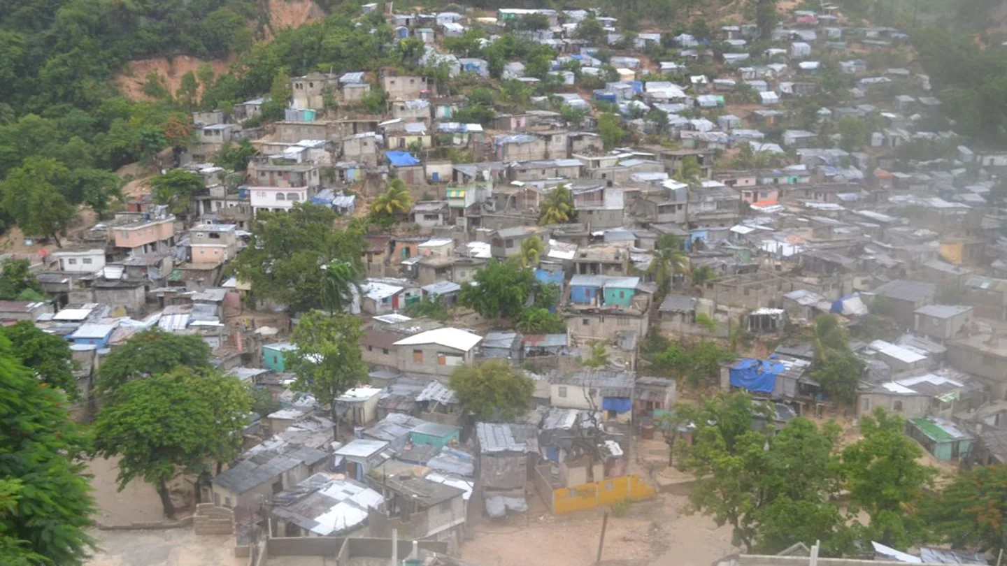 Fotografía aérea de Puerto Príncipe, en Haití Fotografía aérea de Puerto Príncipe, en Haití